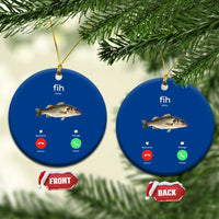 Fih Calling Funny Fish Ceramic Ornament Fishing Lover Hilarious Phone Call Parody - Wonder Print Shop