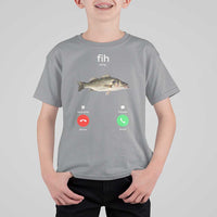 Fih Calling Funny Fish T Shirt For Kid Fishing Lover Hilarious Phone Call Parody - Wonder Print Shop