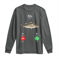 Fih Calling Funny Fish Long Sleeve Shirt Fishing Lover Hilarious Phone Call Parody - Wonder Print Shop