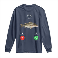 Fih Calling Funny Fish Long Sleeve Shirt Fishing Lover Hilarious Phone Call Parody - Wonder Print Shop