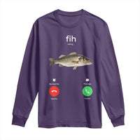 Fih Calling Funny Fish Long Sleeve Shirt Fishing Lover Hilarious Phone Call Parody - Wonder Print Shop