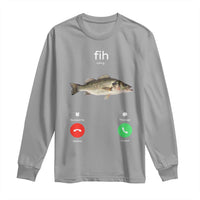 Fih Calling Funny Fish Long Sleeve Shirt Fishing Lover Hilarious Phone Call Parody - Wonder Print Shop