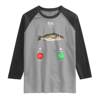 Fih Calling Funny Fish Raglan Shirt Fishing Lover Hilarious Phone Call Parody - Wonder Print Shop