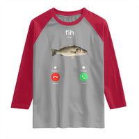 Fih Calling Funny Fish Raglan Shirt Fishing Lover Hilarious Phone Call Parody - Wonder Print Shop