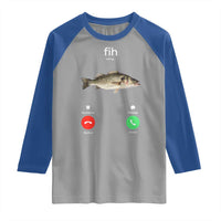 Fih Calling Funny Fish Raglan Shirt Fishing Lover Hilarious Phone Call Parody - Wonder Print Shop