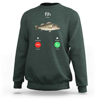 Fih Calling Funny Fish Sweatshirt Fishing Lover Hilarious Phone Call Parody - Wonder Print Shop