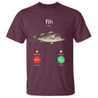 Fih Calling Funny Fish T Shirt Fishing Lover Hilarious Phone Call Parody - Wonder Print Shop