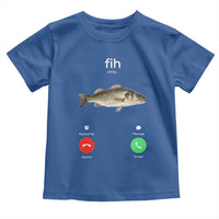 Fih Calling Funny Fish Toddler T Shirt Fishing Lover Hilarious Phone Call Parody - Wonder Print Shop