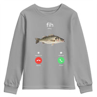 Fih Calling Funny Fish Youth Sweatshirt Fishing Lover Hilarious Phone Call Parody - Wonder Print Shop