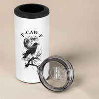 Funny Crow F Caw F 4 in 1 Can Cooler Tumbler Gothic Raven and Moon TS02