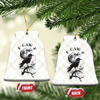 Funny Crow F Caw F Ceramic Ornament Gothic Raven and Moon - Wonder Print Shop