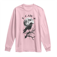 Funny Crow F Caw F Long Sleeve Shirt Gothic Raven and Moon TS02