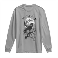 Funny Crow F Caw F Long Sleeve Shirt Gothic Raven and Moon TS02