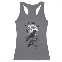 Funny Crow F Caw F Racerback Tank Top Gothic Raven and Moon TS02