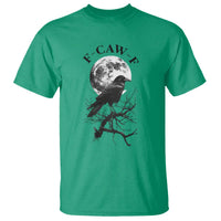 Funny Crow F Caw F T Shirt Gothic Raven and Moon TS02