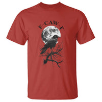 Funny Crow F Caw F T Shirt Gothic Raven and Moon TS02