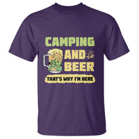 Funny Camping T Shirt Camping And Beer That's Why I'm Here Camping Drinking Lover - Wonder Print Shop