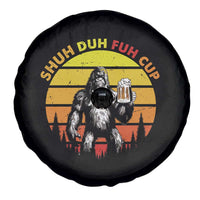 Funny Camping Bigfoot Drinking Spare Tire Cover Shuh Duh Fuh Cup Campers Retro