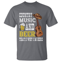 Beer Lover T Shirt Country Music And Beer That's Why I'm Here Western Drinking - Wonder Print Shop