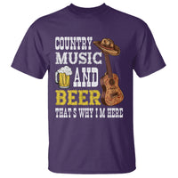 Beer Lover T Shirt Country Music And Beer That's Why I'm Here Western Drinking - Wonder Print Shop