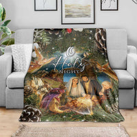 O Holy Night Nativity Scene Throw Blanket Christian Christmas Angels and Baby Jesus - Wonder Print Shop