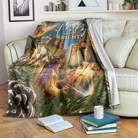 O Holy Night Nativity Scene Throw Blanket Christian Christmas Angels and Baby Jesus - Wonder Print Shop