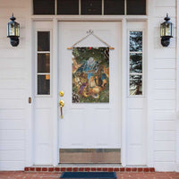 O Holy Night Nativity Scene Garden Flag Christian Christmas Angels and Baby Jesus - Wonder Print Shop