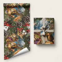 O Holy Night Nativity Scene Wrapping Paper Christian Christmas Angels and Baby Jesus - Wonder Print Shop