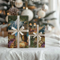 O Holy Night Nativity Scene Wrapping Paper Roll Christian Christmas Angels and Baby Jesus - Wonder Print Shop