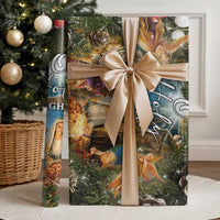 O Holy Night Nativity Scene Wrapping Paper Christian Christmas Angels and Baby Jesus - Wonder Print Shop