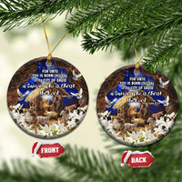 Luke 2:11 Bible Verse Nativity Christmas Ceramic Ornament Religious Christmas Holy Family Scripture - Wonder Print Shop