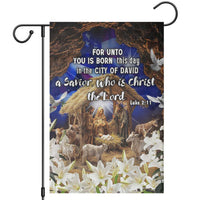Luke 2:11 Bible Verse Nativity Garden Flag Religious Christmas Holy Family Scripture - Wonder Print Shop