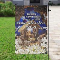 Luke 2:11 Bible Verse Nativity Garden Flag Religious Christmas Holy Family Scripture - Wonder Print Shop