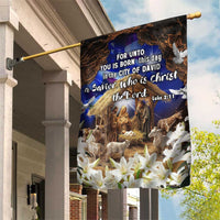 Luke 2:11 Bible Verse Nativity Garden Flag Religious Christmas Holy Family Scripture - Wonder Print Shop