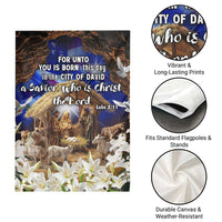 Luke 2:11 Bible Verse Nativity Garden Flag Religious Christmas Holy Family Scripture - Wonder Print Shop