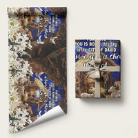 Luke 2:11 Bible Verse Nativity Wrapping Paper Roll Religious Christmas Holy Family Scripture - Wonder Print Shop