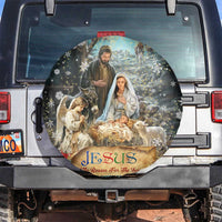 Jesus is the Reason for the Season Spare Tire Cover Personalized Christian Christmas Nativity Scene Custom Family Name - Wonder Print Shop