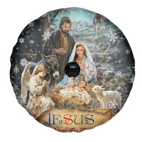 Jesus is the Reason for the Season Spare Tire Cover Personalized Christian Christmas Nativity Scene Custom Family Name - Wonder Print Shop