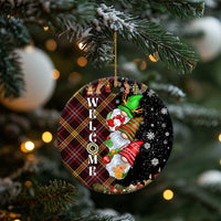 Christmas Gnome Welcome Christmas Ceramic Ornament Cute Holiday Gnomes with Plaid and Candy Cane Winter - Wonder Print Shop