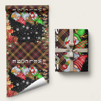 Christmas Gnome Welcome Wrapping Paper Roll Cute Holiday Gnomes with Plaid and Candy Cane Winter - Wonder Print Shop