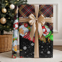 Christmas Gnome Welcome Wrapping Paper Roll Cute Holiday Gnomes with Plaid and Candy Cane Winter - Wonder Print Shop
