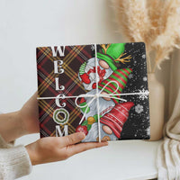 Christmas Gnome Welcome Wrapping Paper Roll Cute Holiday Gnomes with Plaid and Candy Cane Winter - Wonder Print Shop