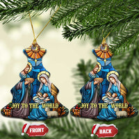 Joy to the World Stained Glass Nativity Scene Christmas Ceramic Ornament Christian Christmas Holy Family Star of Bethlehem - Wonder Print Shop