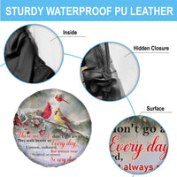 Cardinal Memorial Winter Christmas Spare Tire Cover Those We Love Dont Go Away Red and Yellow Cardinals - Wonder Print Shop