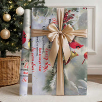 Cardinal Memorial Winter Christmas Wrapping Paper Roll Those We Love Dont Go Away Red and Yellow Cardinals - Wonder Print Shop