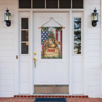 Patriotic Nativity Christmas Scene Garden Flag Jesus Is the Reason for the Season American Flag and Angels - Wonder Print Shop