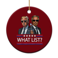 Funny Political Conspiracy Parody Ceramic Ornament What List Men in Black Meme - Wonder Print Shop