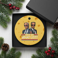 Funny Political Conspiracy Parody Ceramic Ornament What List Men in Black Meme - Wonder Print Shop