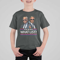 Funny Political Conspiracy Parody T Shirt For Kid What List Men in Black Meme - Wonder Print Shop