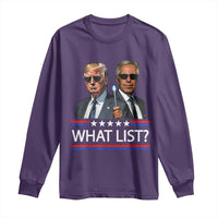 Funny Political Conspiracy Parody Long Sleeve Shirt What List Men in Black Meme - Wonder Print Shop